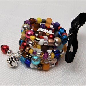 No.5 - Handmade memory wire ring with 2, 3, and 4 mm pearls